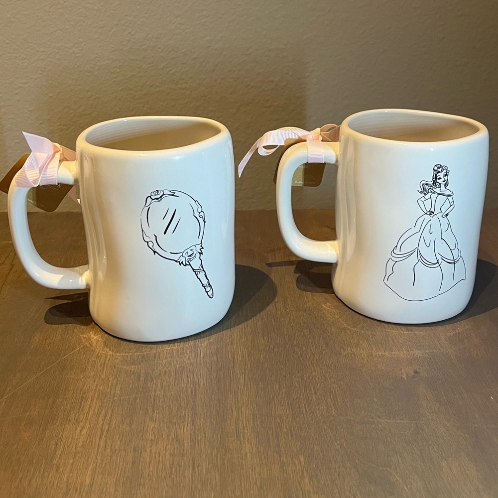 Rae Dunn Beauty and the Beast Mug Set